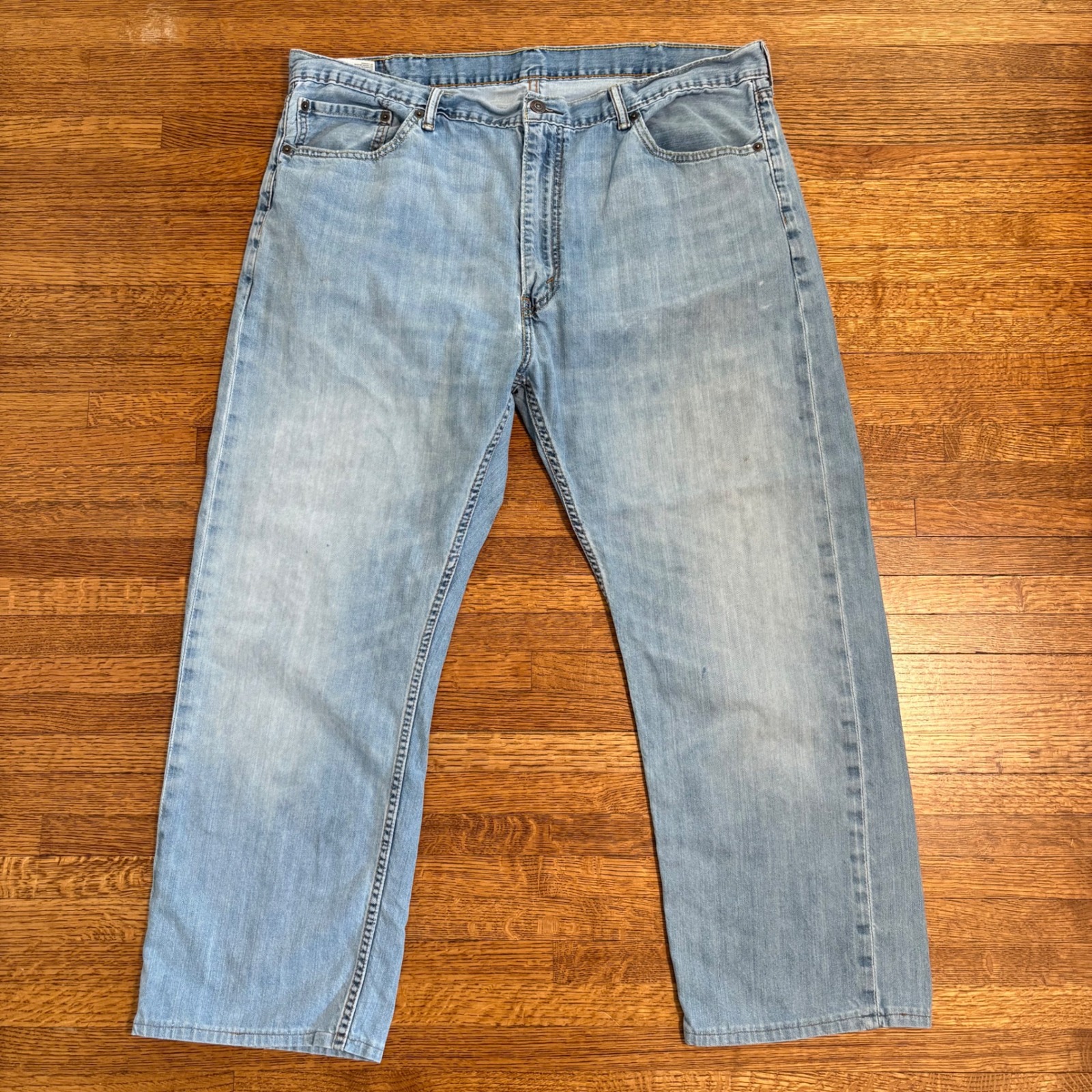 Levi's 505 Jeans Mens W42 L30 Blue Denim Straight Leg Cotton Casual